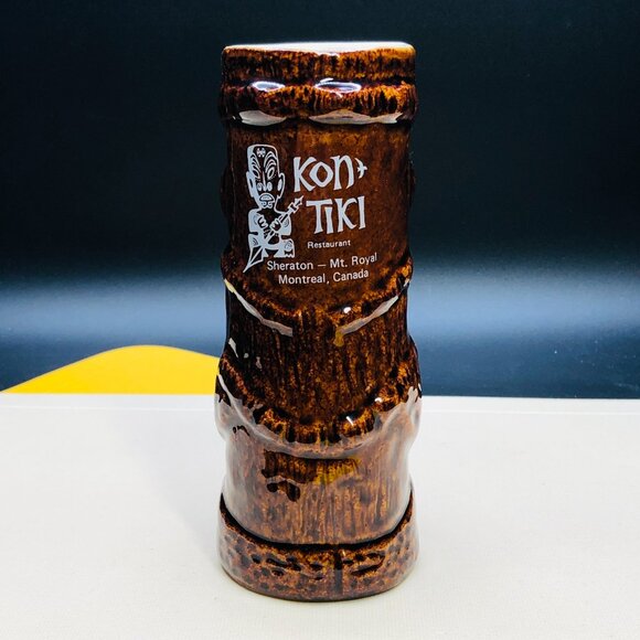 Vintage KON TIKI Restaurant Sheraton Montreal Totem Tumbler: by DAGA Hawaii - Picture 4 of 11